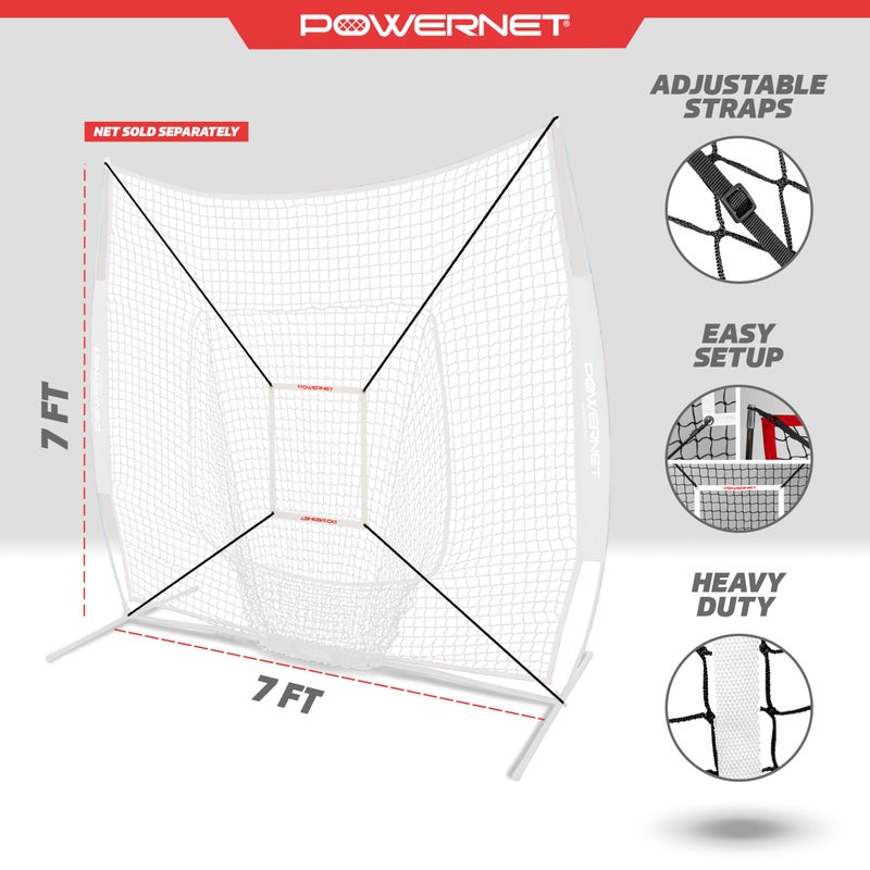 PowerNet Strike Zone Pitching Aid for 7x7 Softball & Baseball Net, Baseball Training Equipment for Pitching Drills and Location Accuracy, Solo or Team Pitcher Training Aid, Attachment Only - Image 4